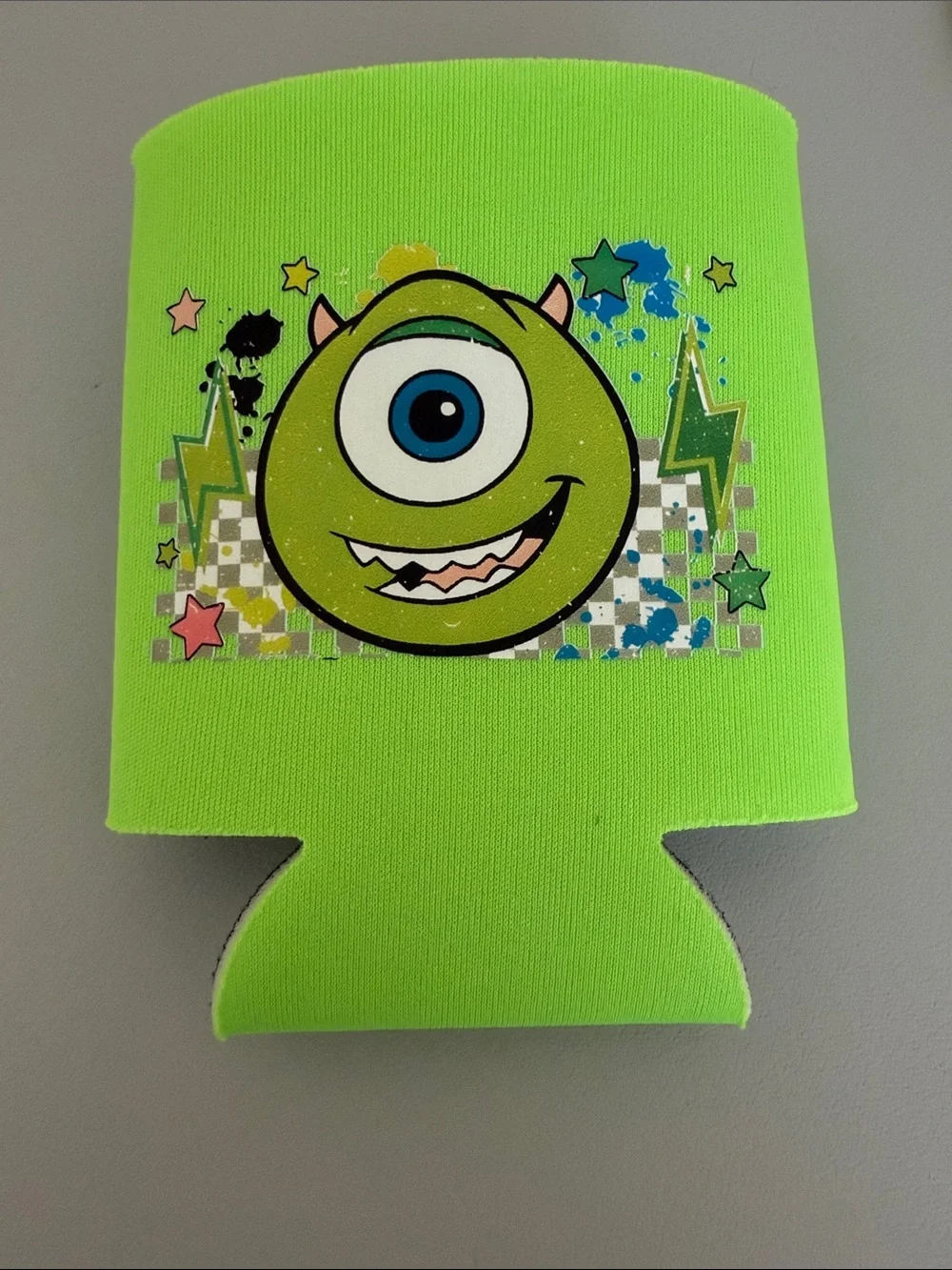 Mike Wadowski neon green Party Drink Koozie